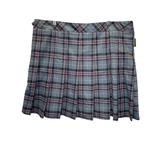 Beetlejuice Gray Plaid Skirt XXL Target Exclusive NWT Gothic Punk Mini Skater - Picture 2 of 6
